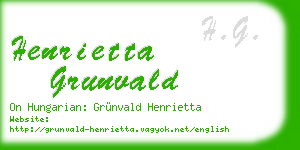 henrietta grunvald business card